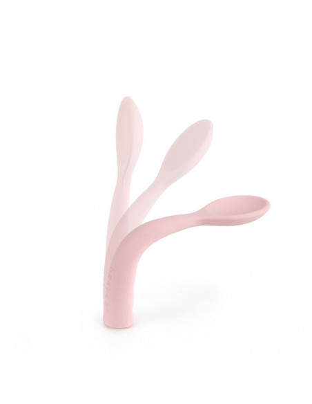 Silicone Kids Dinnerware Set - Ruby Bib and Blush Plate