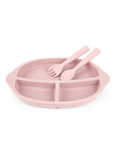 Silicone Kids Dinnerware Set - Ruby Bib and...