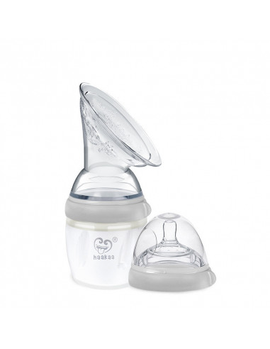 Generation 3 Silikon Milchpumpe & Baby Flasche Top Set (160ml) - Grau