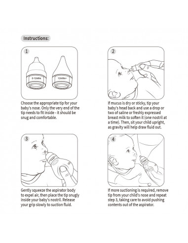 Nasensauger Easy-Squeezy - 2 Aufsätze