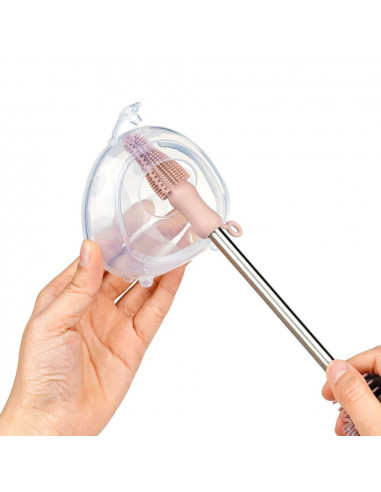 Double sided cleaning brush Soft - Gray