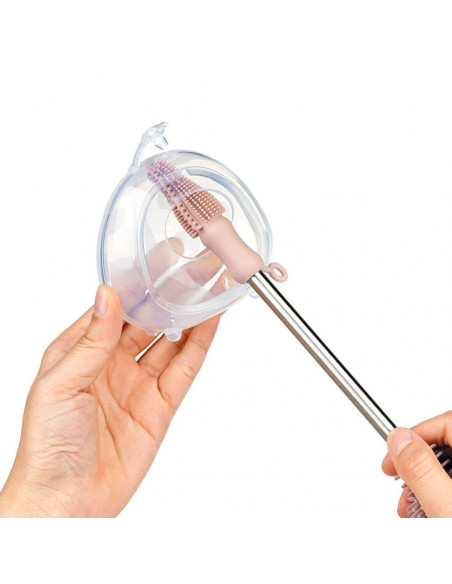 Double sided cleaning brush Soft - Gray