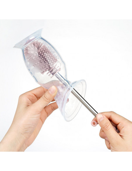 Double sided cleaning brush Soft - Gray