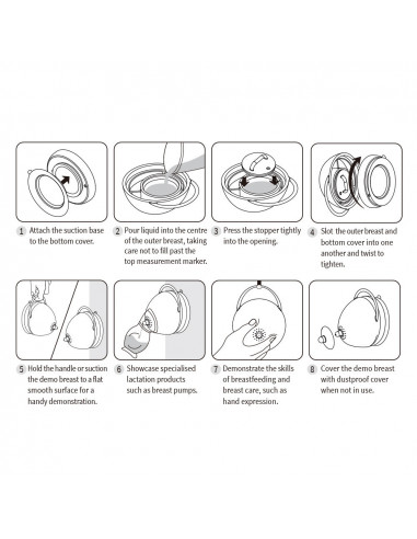Silicone Lactating Demo Breast - Ivory