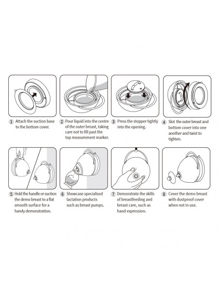 Silicone Lactating Demo Breast - Ivory