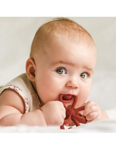 Zahnungshilfe Kleeblatt - Kupferrot