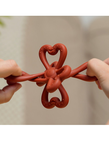 Zahnungshilfe Kleeblatt - Kupferrot