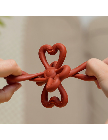 Zahnungshilfe Kleeblatt - Kupferrot