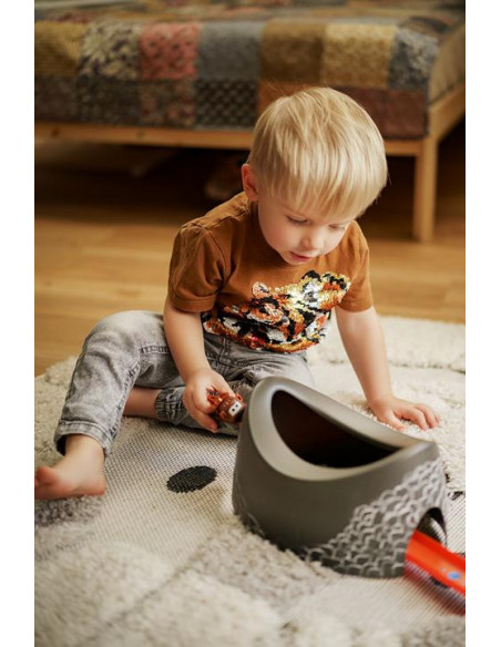 Töpfchen Grau / Weiß