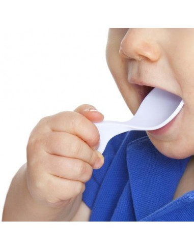 Babylöffel Set Olivgrün / Rosa