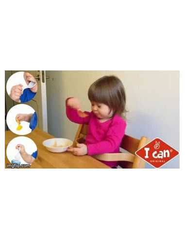 Babylöffel Set Olivgrün / Rosa