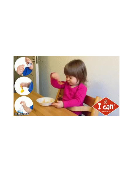 Babylöffel Set Olivgrün / Rosa