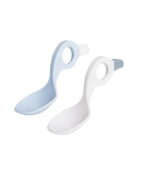 Babylöffel Set Himmelblau / Weiß