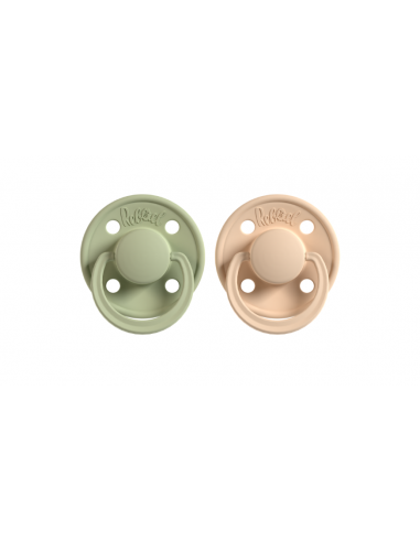 Rebael Pacifier 2er-Pack, Mono Laurel / Almond, Size 2 (6+ months)