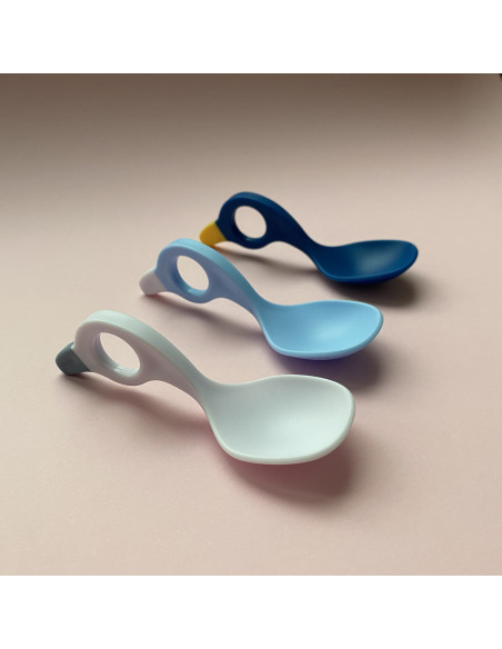 Babylöffel Set Himmelblau / Weiß