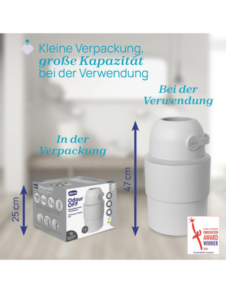 Telescope Diaper Bin Odour Off