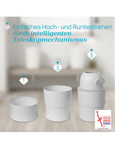 Telescope Diaper Bin Odour Off