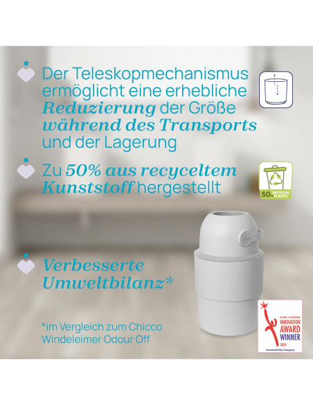 Telescope Diaper Bin Odour Off